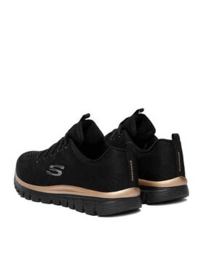 Skechers Sneakersy CEO-GRACEFUL 12615 BKRG Czarny