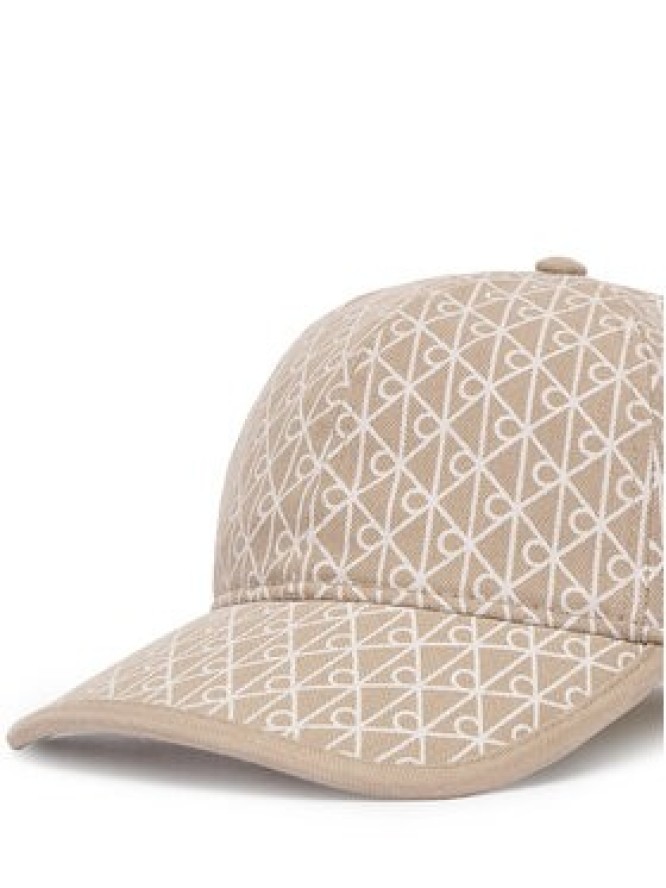 Calvin Klein Czapka z daszkiem Emblem Print W Leather Patch Cap LV04F5036G Beżowy