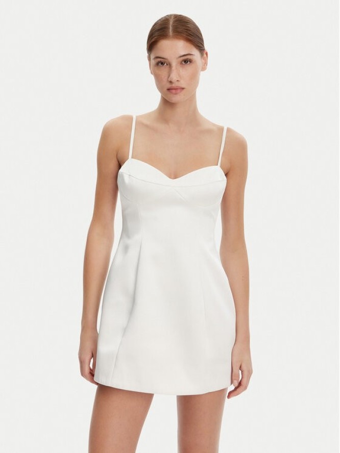 Bardot Sukienka koktajlowa 59817DB Biały Slim Fit