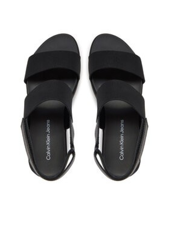 Calvin Klein Jeans Sandały Flatform Sandal Sling In YW0YW01788 Czarny