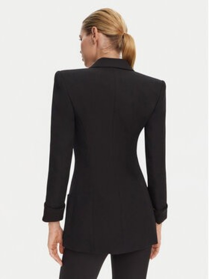 Balmain Marynarka DF1SE095ME54 Czarny Regular Fit