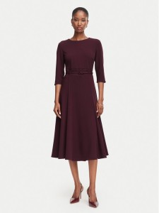 Rinascimento Sukienka koktajlowa CFC0131140003 Bordowy Regular Fit