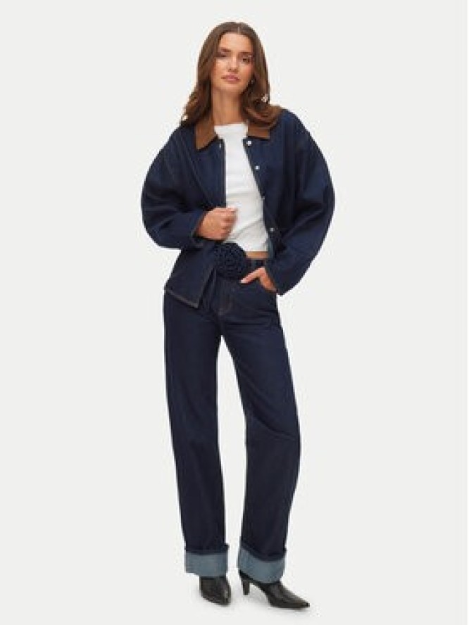 Vero Moda Jeansy Vmallison Mr Straight Rosebelt Jns Si346 10339315 Granatowy Regular Fit