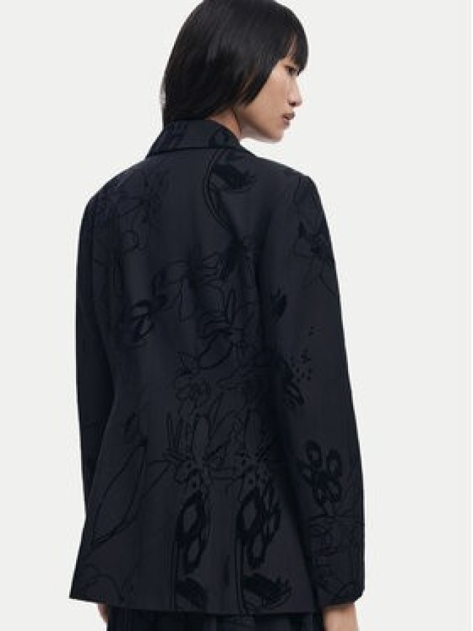 Desigual Marynarka Flockarty 25WWEW19 Czarny Regular Fit