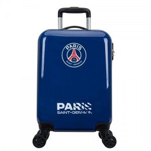 Paris Saint Germain walizka kabinowa podręczna na kółkach 48X33X21 cm niebieski