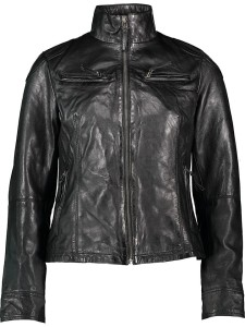 7eleven Skórzana kurtka "Sevia" w kolorze czarnym rozmiar: 46