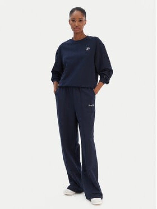 Tommy Hilfiger Bluza Script WW0WW49418 Granatowy Regular Fit