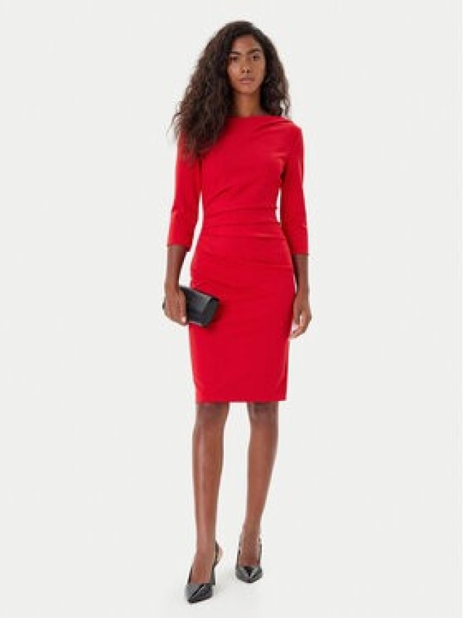 Rinascimento Sukienka koktajlowa CFC0126154003 Czerwony Slim Fit