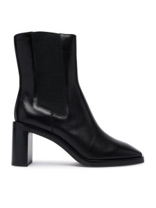 Calvin Klein Botki Block Heel Chelsea Boot Lth HW0HW03177 Czarny
