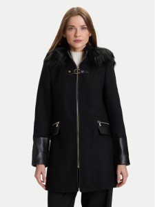 Morgan Płaszcz wełniany 222-GSIBIL Czarny Regular Fit