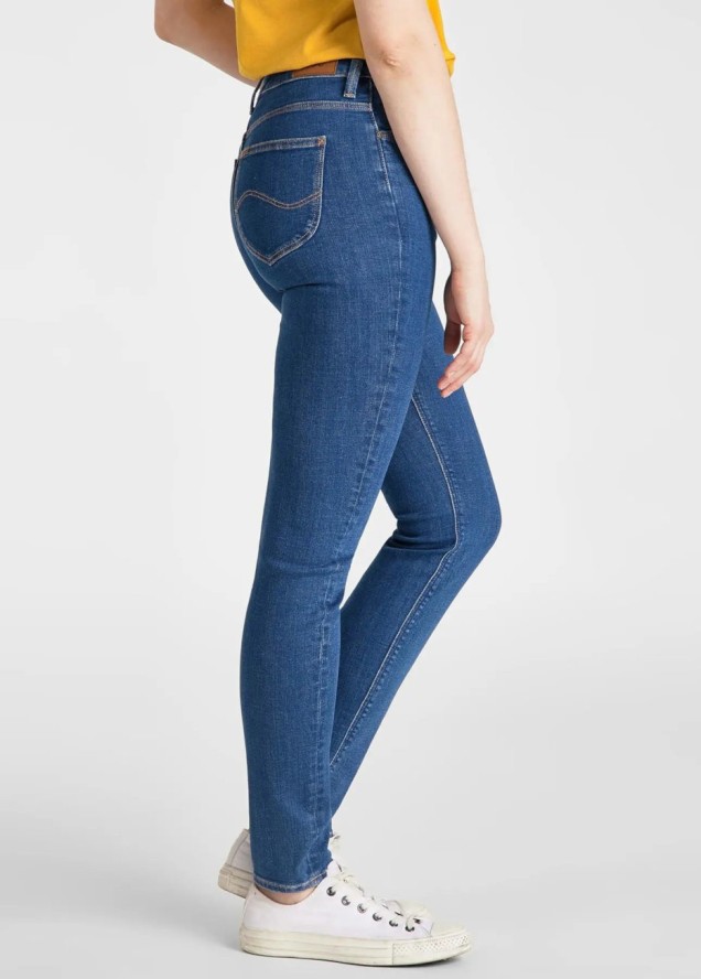 LEE SCARLETT SKINNY HIGH WAIST DAMSKIE SPODNIE JEANSOWE BRIGHT STONE L626MANS 112114276