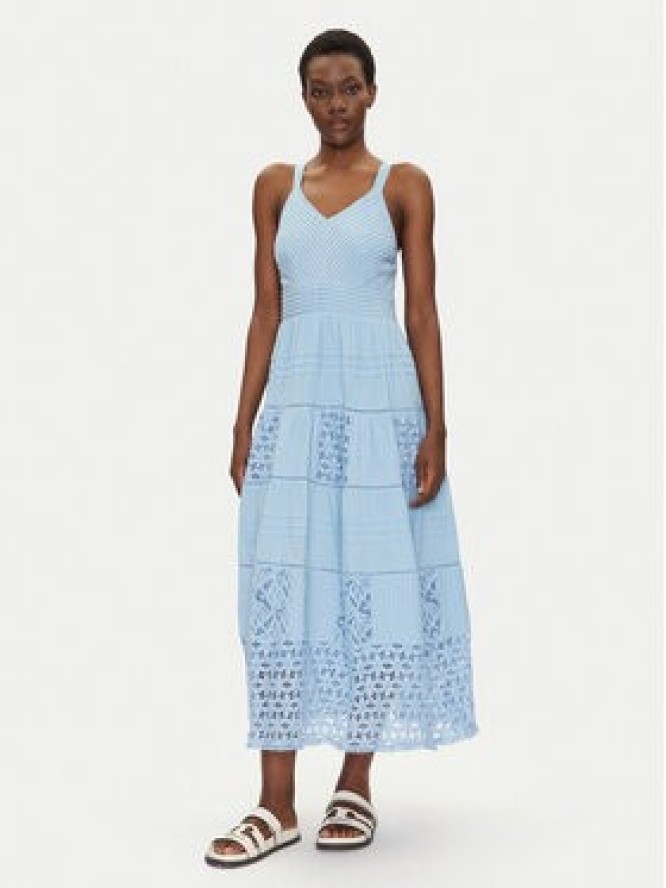 Iconique Sukienka letnia IC25-064 Błękitny Regular Fit