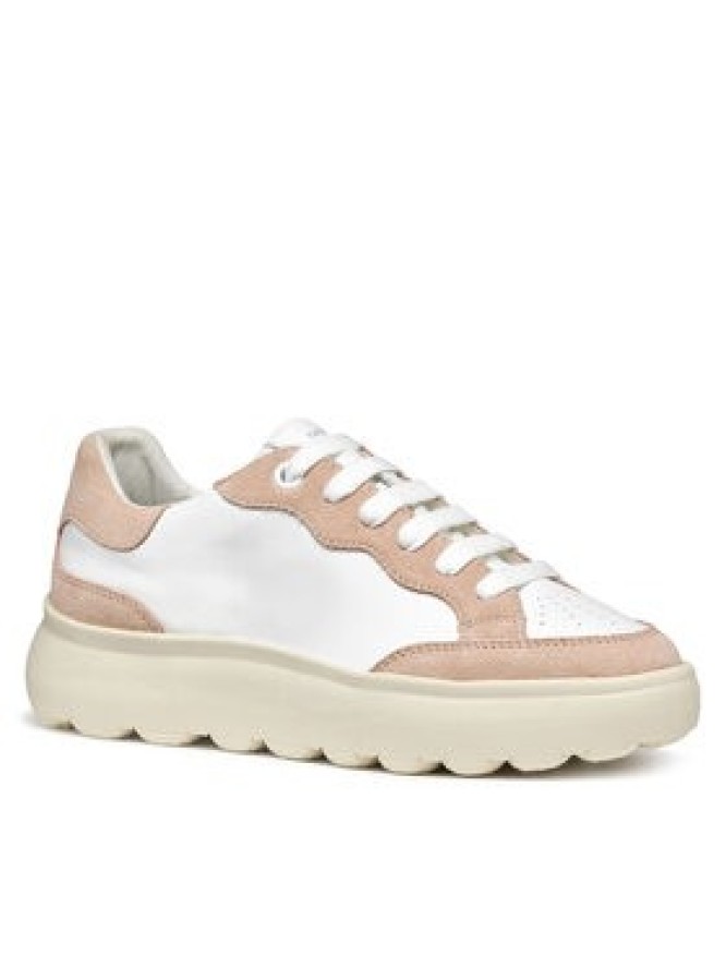 Geox Sneakersy D Spherica Ec4.1 D55TCA 08522 C1Z8Z Biały