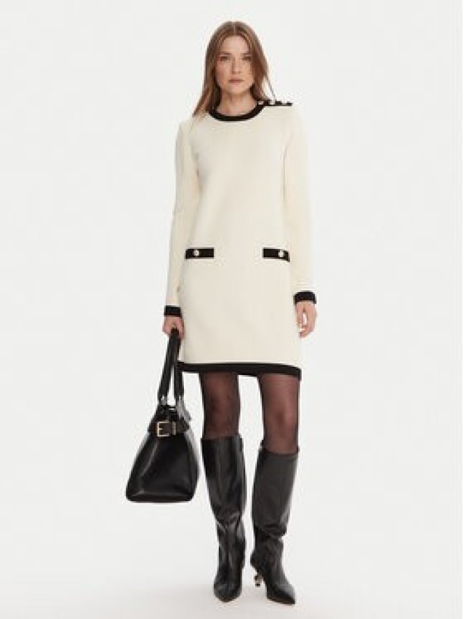 Gaudi Sukienka dzianinowa 521FD13009 Écru Regular Fit