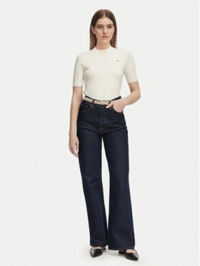 Tommy Hilfiger Sweter WW0WW49705 Żółty Slim Fit