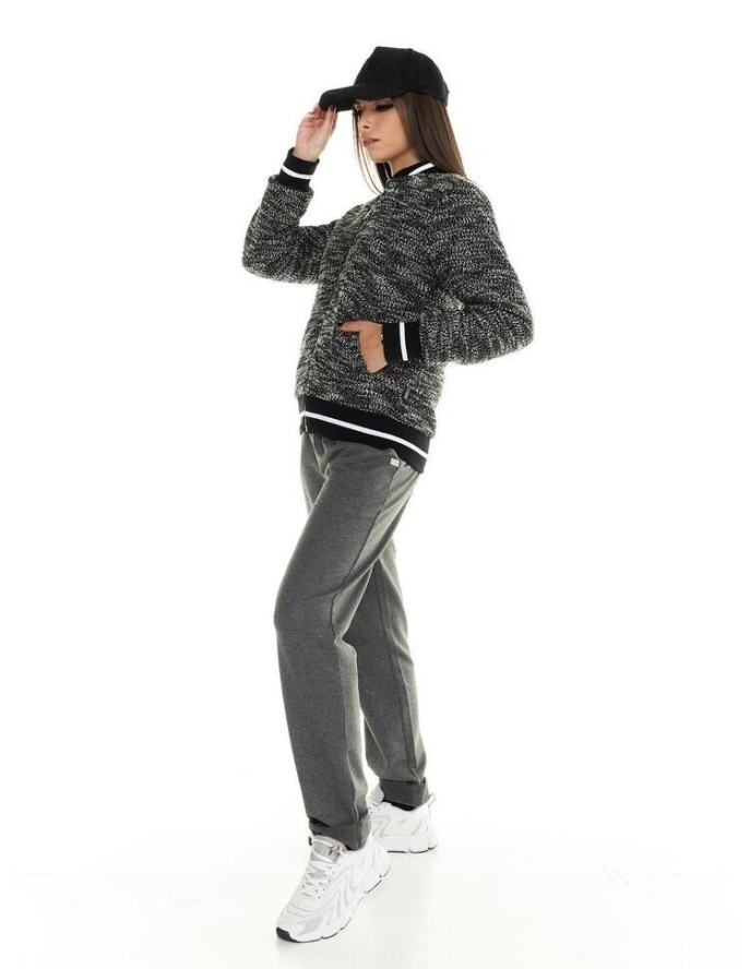 Damska kurtka bomber Leone w kolorze szarym