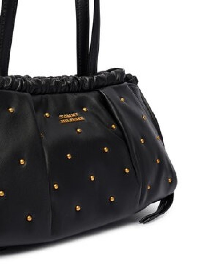 Tommy Hilfiger Torebka Soft Leather Shoulder Bag Studs AW0AW19338 Czarny