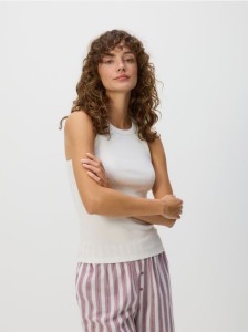 Bawełniany top 2 pack - złamana biel