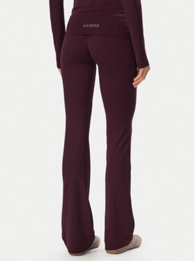 Guess Legginsy V6YB24 K4713 Bordowy Flare Fit
