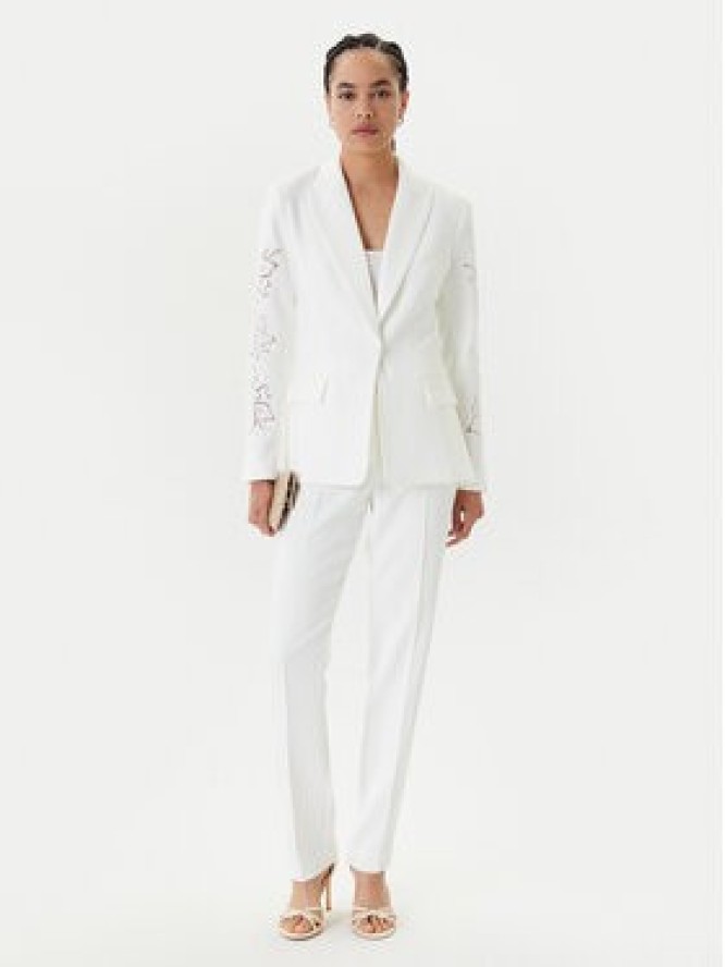 Morgan Spodnie materiałowe 251-PVAPLO Biały Loose Fit