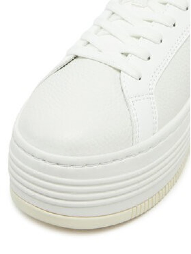 Calvin Klein Jeans Sneakersy Bold Flatf Low Lace Mg YW0YW01766 Biały