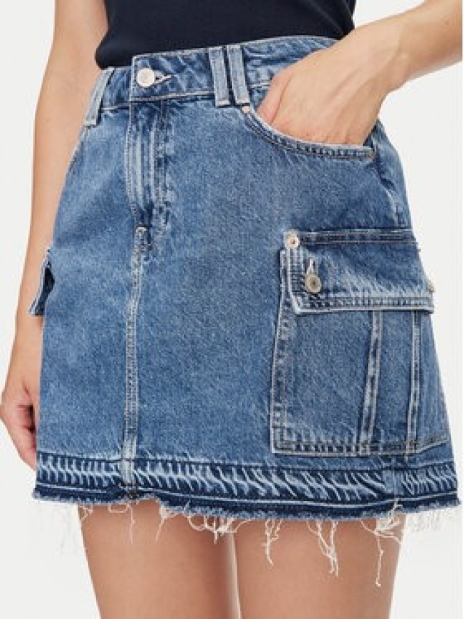 Guess Spódnica jeansowa W4YD52 D5B65 Niebieski Regular Fit