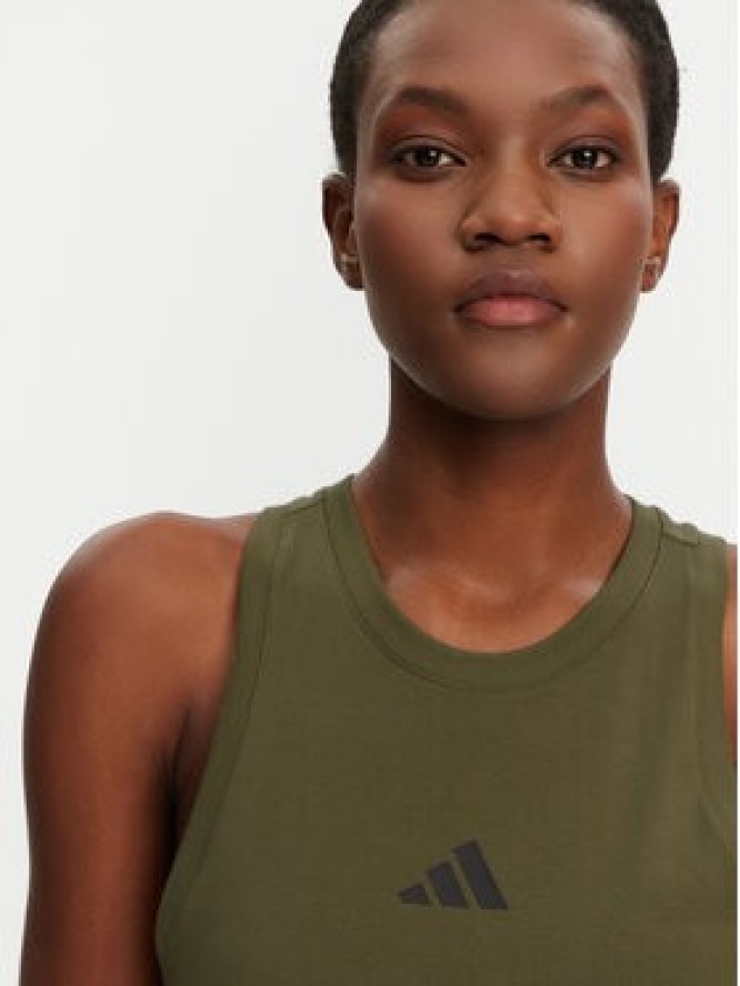 adidas Sukienka codzienna Future Icons Small Logo JE0201 Zielony Slim Fit