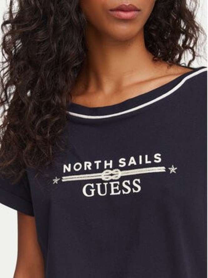 Guess T-Shirt W6YI58 K5317 Granatowy Regular Fit