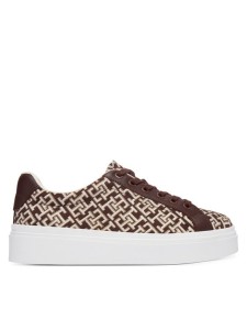 Tommy Hilfiger Sneakersy Chic Platform Monogram FW0FW09398 Brązowy