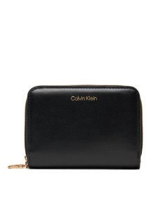 Calvin Klein Portfel Ck Medium Flap Zip Around LV04F1075G Czarny
