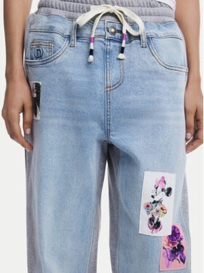 Desigual Jeansy Mnnie 25SWDD72 Niebieski Loose Fit