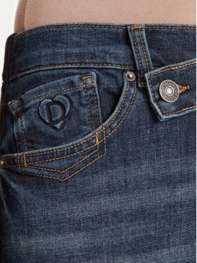Desigual Jeansy Twist 25WWDD14 Granatowy Wide Leg