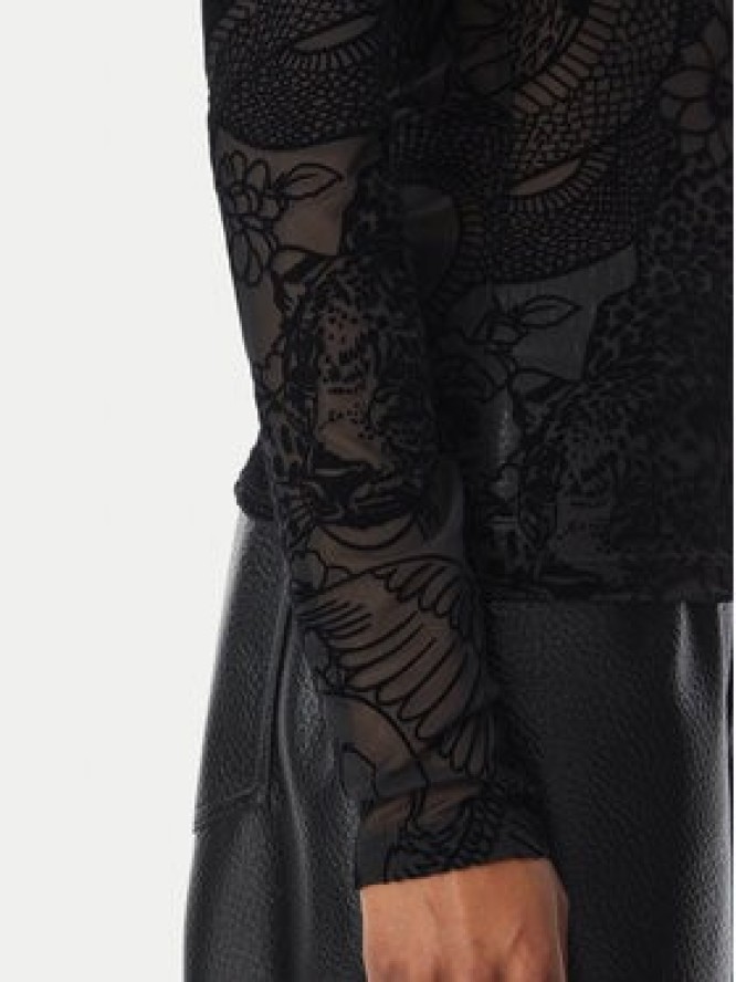 Just Cavalli Bluzka 81PAH617 JS569 Czarny Slim Fit