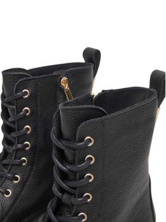 Tommy Hilfiger Trzewiki Th Plaque Pebble Lace Boot Warm FW0FW08767 Czarny