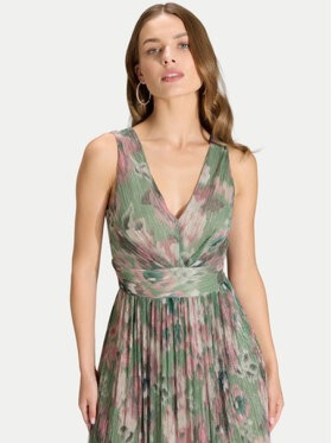 Swing Sukienka koktajlowa 5AK06100 Zielony Regular Fit