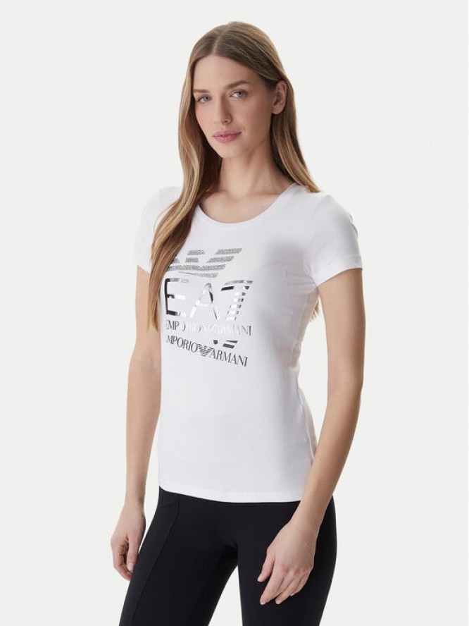 EA7 Emporio Armani T-Shirt 7W000977 AF10373 Biały Regular Fit
