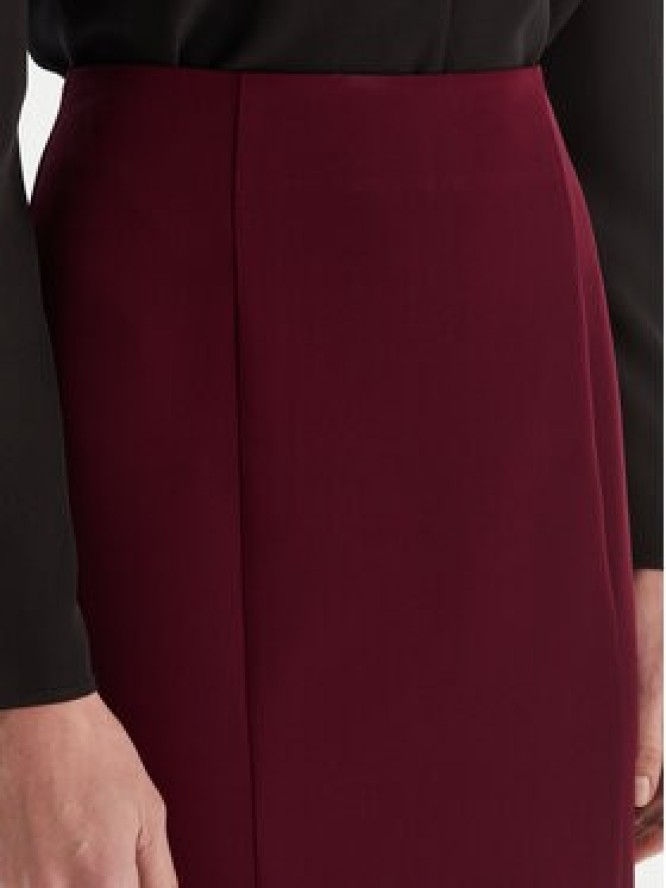 ACCESS FASHION Spódnica midi 54-6027-168 Bordowy Regular Fit