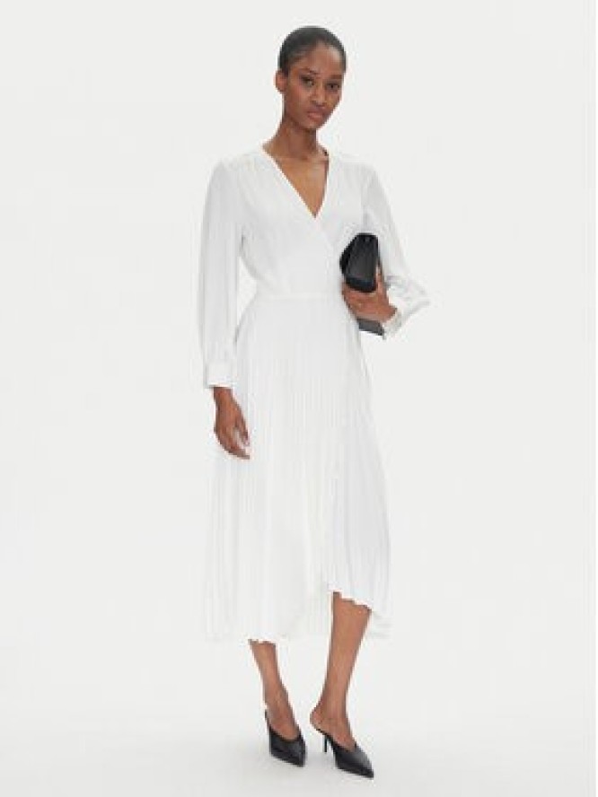 TWINSET Sukienka koktajlowa 251TP2420 Écru Loose Fit