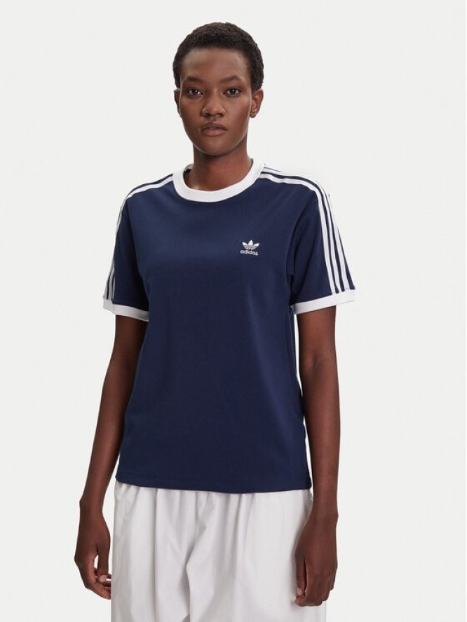 adidas T-Shirt 3-Stripes JY4852 Granatowy Regular Fit