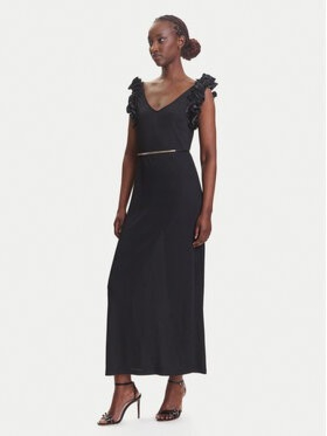 Fracomina Sukienka koktajlowa FR25SD3005J46301 Czarny Regular Fit