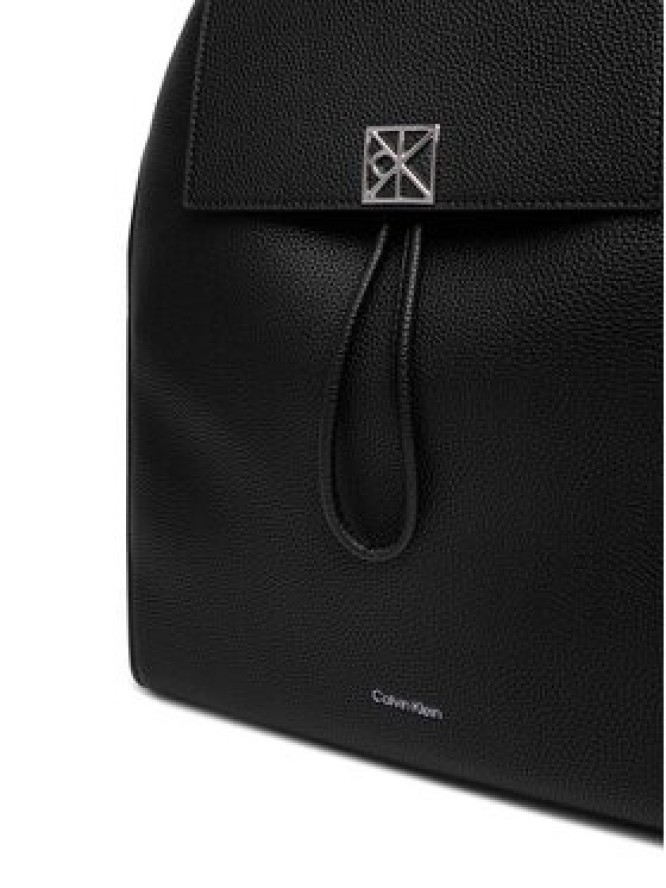 Calvin Klein Plecak Emblem Hw Pebble Backpack LV04F3553G Czarny