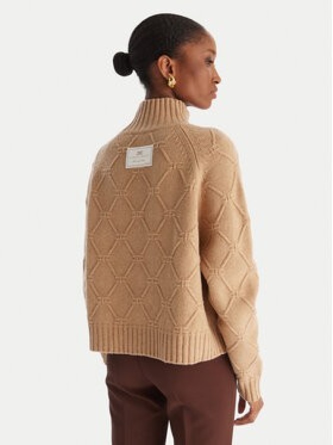 Elisabetta Franchi Sweter MK-55T-57E2 Brązowy Regular Fit
