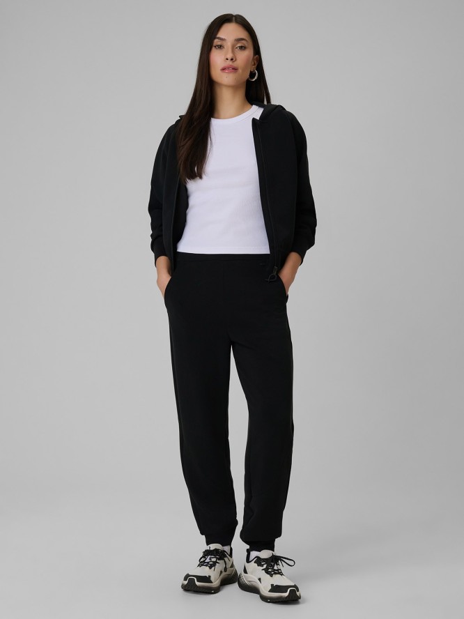 4F Spodnie dresowe z modalem joggery damskie - czarne L