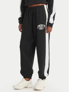 Juicy Couture Spodnie dresowe College JCSBJ126402 Czarny Relaxed Fit