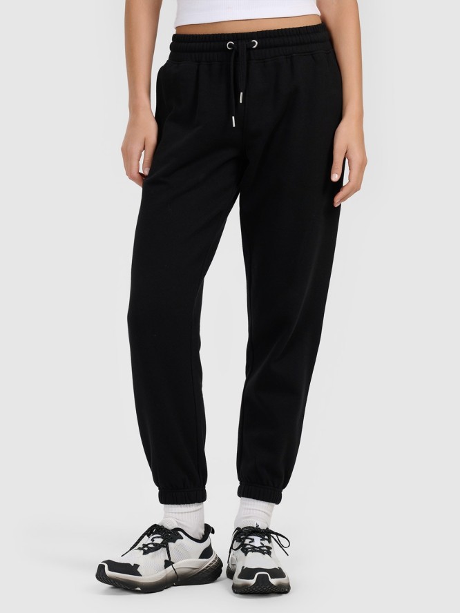 4F Spodnie dresowe joggery damskie - czarne XXL