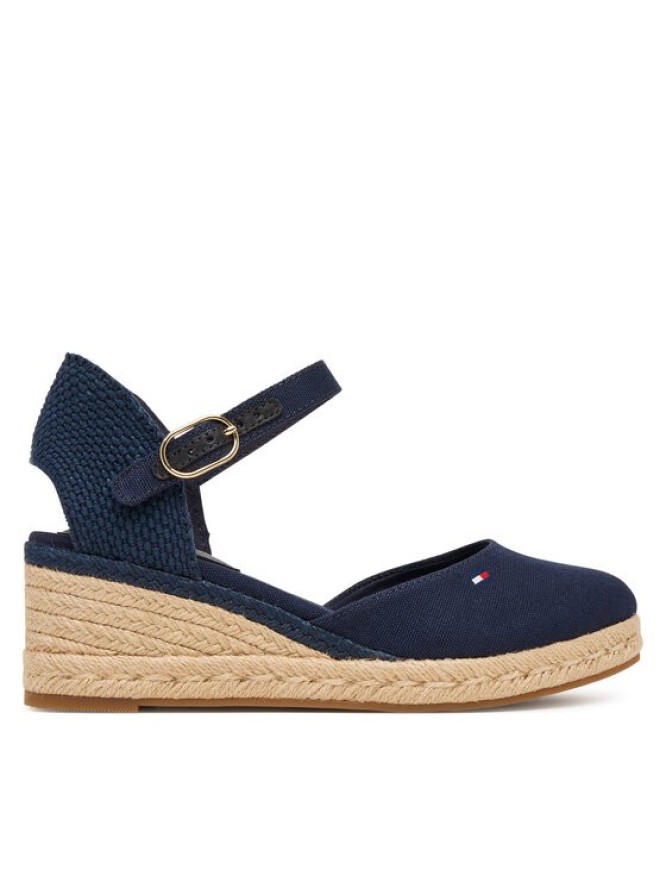 Tommy Hilfiger Espadryle Mid Wedge Espad Closed Toe FW0FW09233 Granatowy