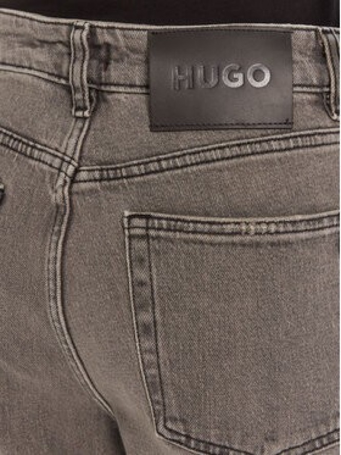 HUGO Jeansy 50544798 Szary Straight Fit