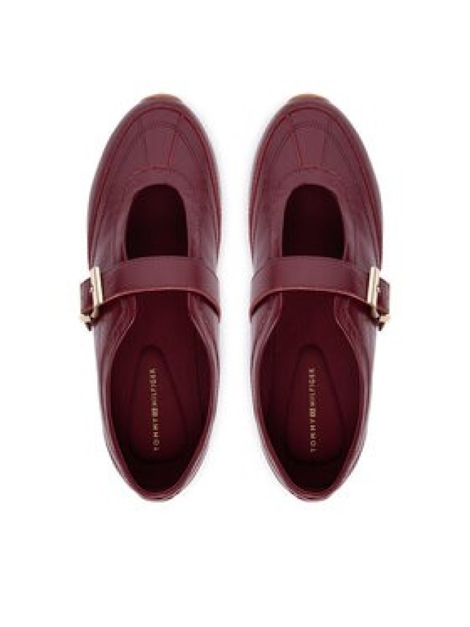 Tommy Hilfiger Baleriny Bella Ballet Mary Jane FW0FW09416 Bordowy