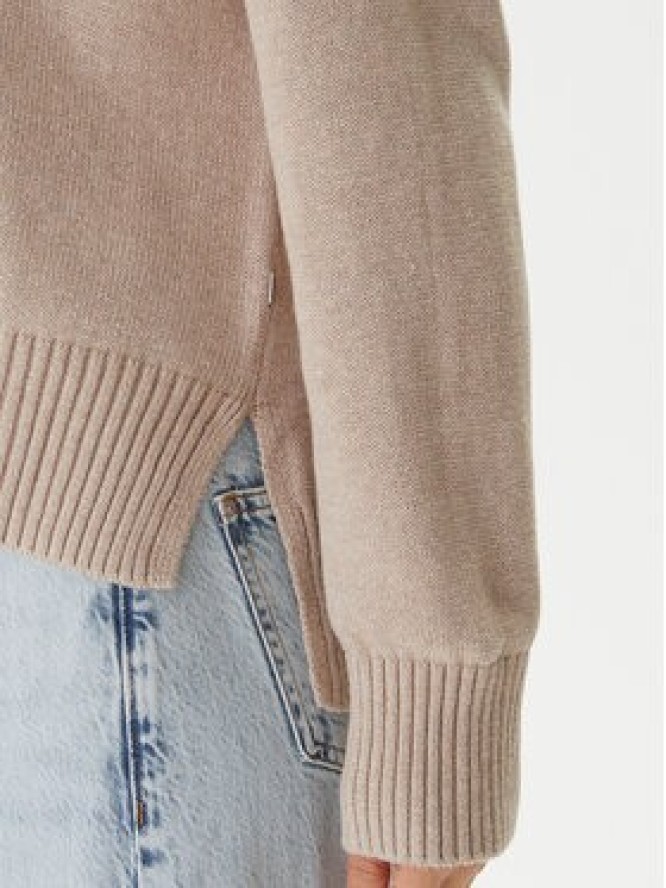 Guess Jeans Sweter W4BR12 Z3HM1 Beżowy Relaxed Fit