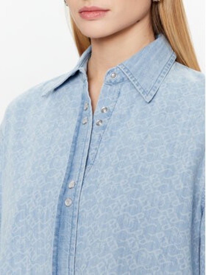 Pinko Koszula jeansowa 100816 A0FO Niebieski Regular Fit